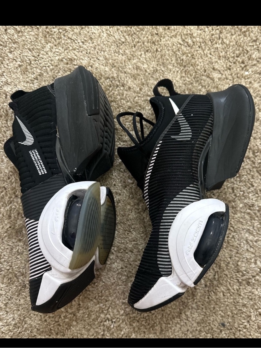 Nike Air Zoom SuperRep Sneakers Black White Women’s Size 7.5 Training Gym Shoes - Picture 8 of 11